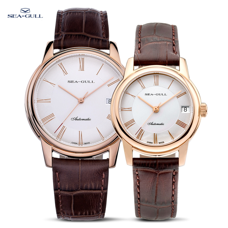 Seiko Watch Presage - Gaivota-Relógio mecânico minimalista elegante masculino, fivela