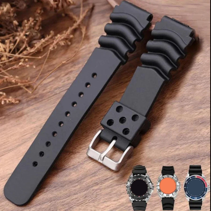 Rubber Strap Diver - Pulseira de relógio de resina de