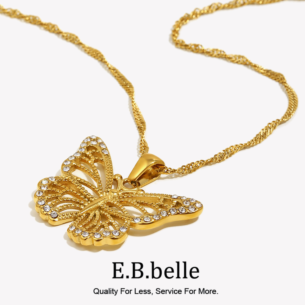 Butterfly Clasp Deployant - Ebbelle joias de aço inoxidável 18k