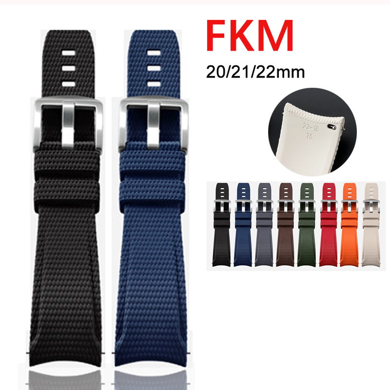 Rubber Strap Diver - Pulseira de Relógio de Borracha Fluorada