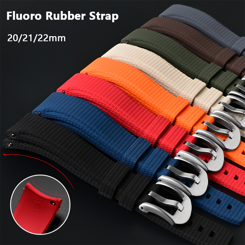 Rubber Strap Diver - Pulseira Curvada de Borracha Fluorada FKM