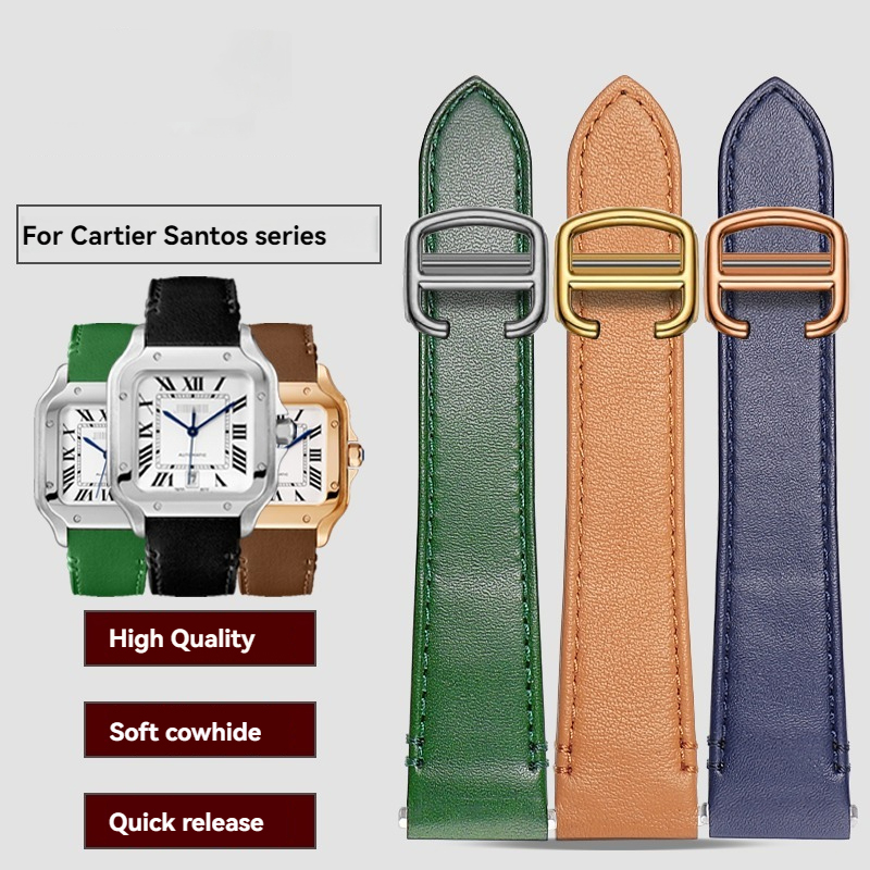 Cartier Watch Santos - Pulseira de couro para cartier santos,