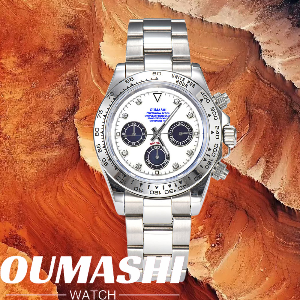 Stainless Bracelet Diver - Relógios de luxo VK63 com vidro