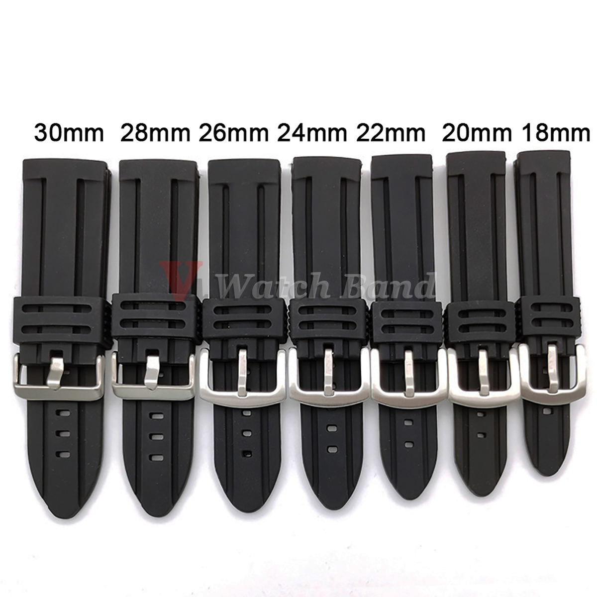 30mm 28mm 26mm 24mm pulseira d - Rubber Strap Diver avaliação e preço