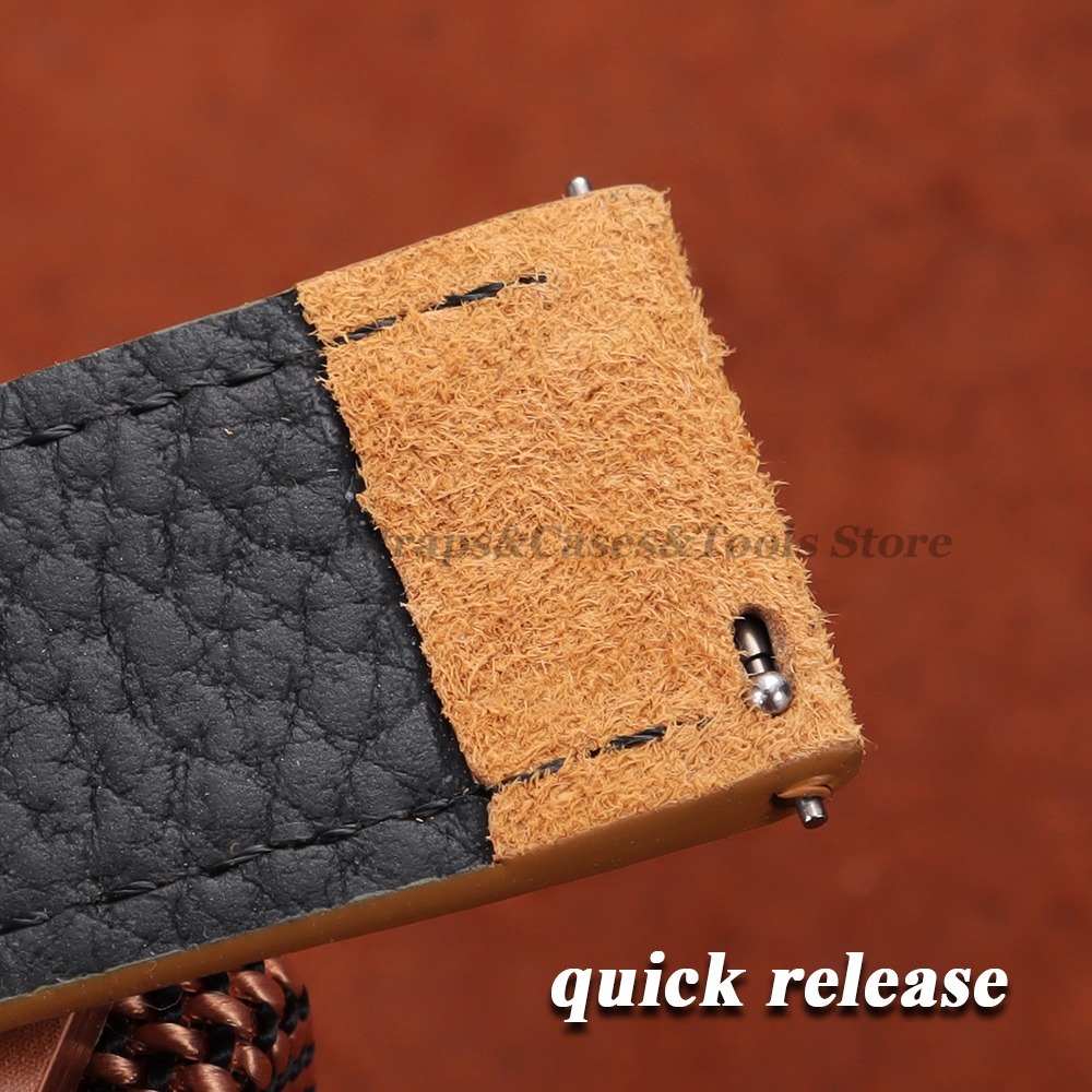 Pulseira de relógio de couro d - Leather Strap Quick Release avaliação e preço