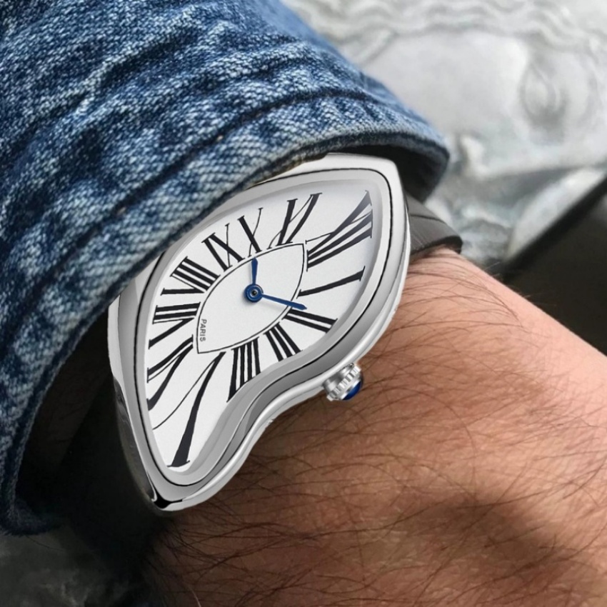 Relógio de Pulso de Quartzo Cr - Leather Watch Band Men avaliação e preço