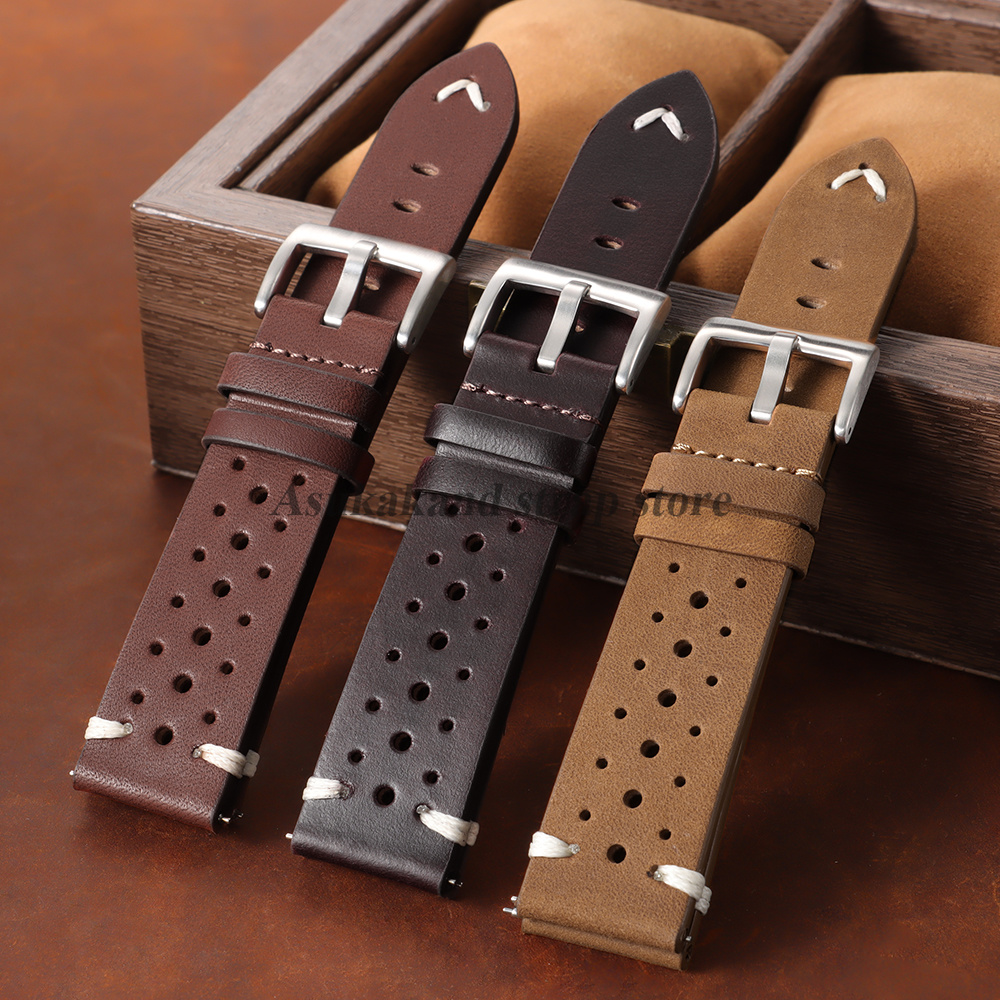 Pulseira de Couro Genuíno de 2 - Leather Strap Quick Release avaliação e preço