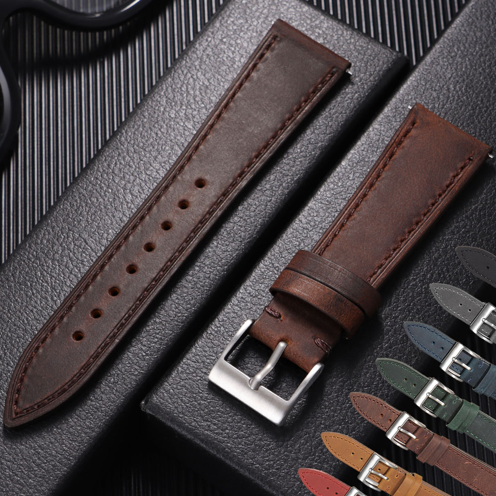 Pulseira de relógio de couro v - Leather Strap Quick Release avaliação e preço
