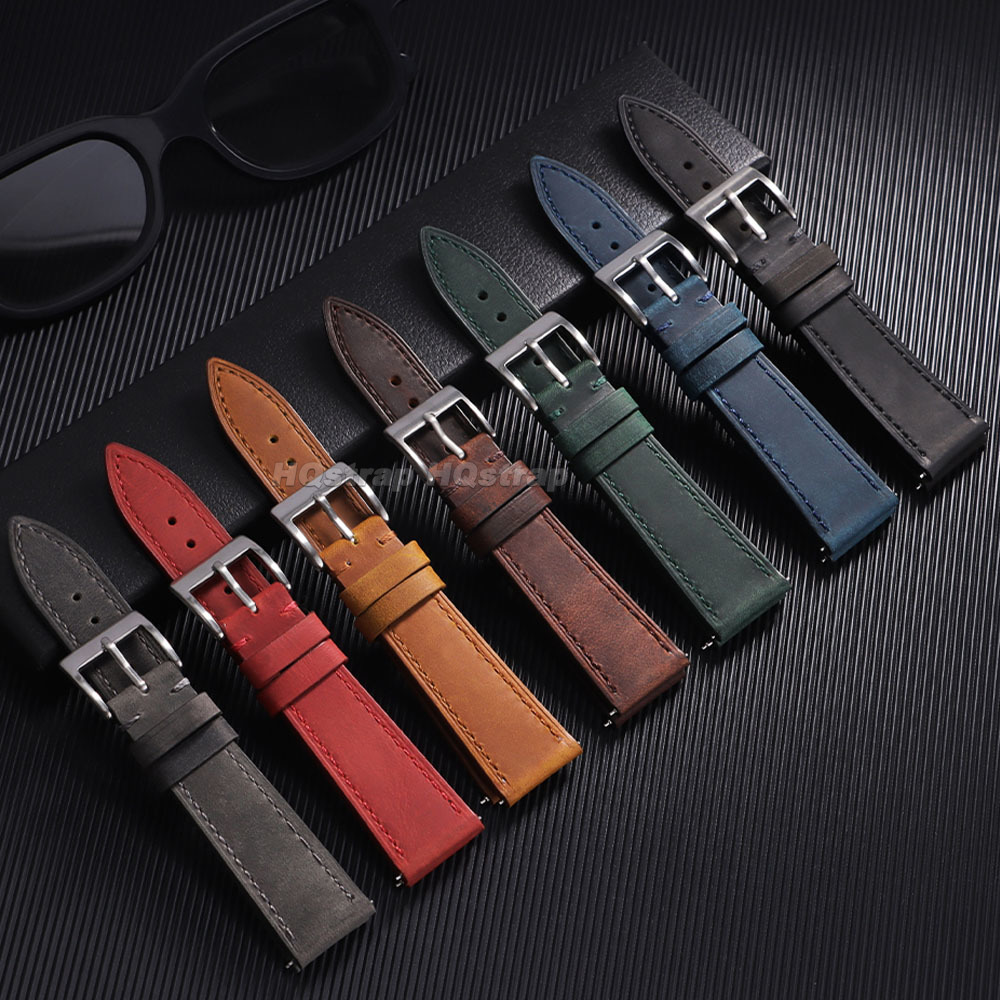 Pulseira de relógio de couro v - Leather Strap Quick Release avaliação e preço