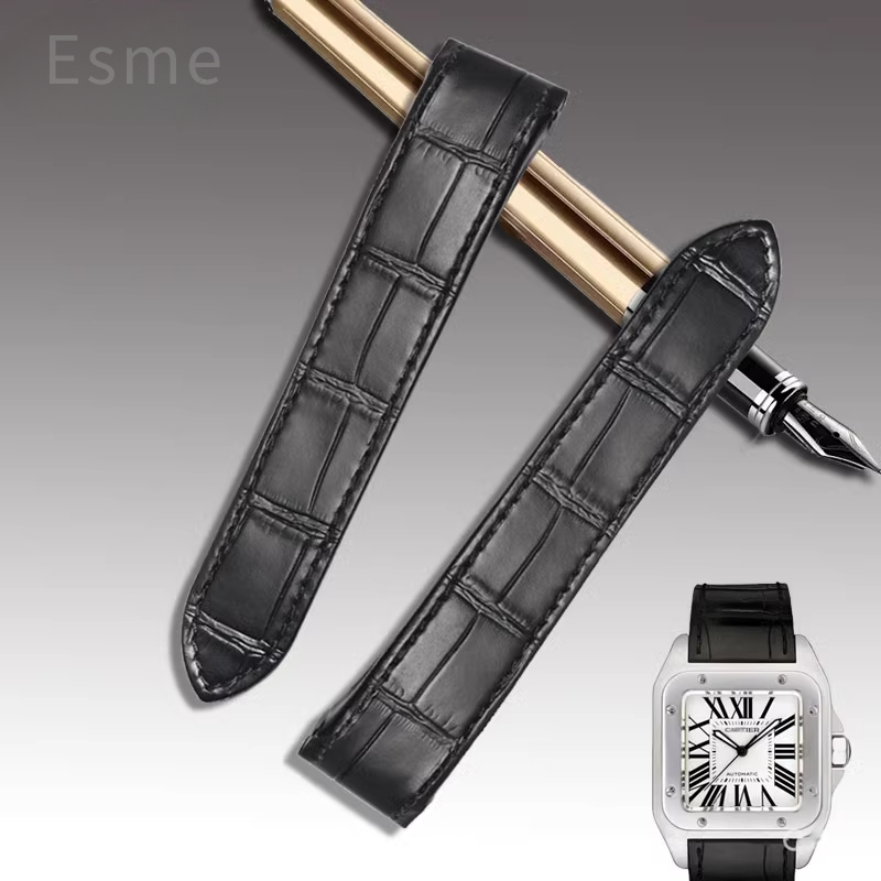 Pulseira de relógio de couro p - Cartier Watch Santos avaliação e preço
