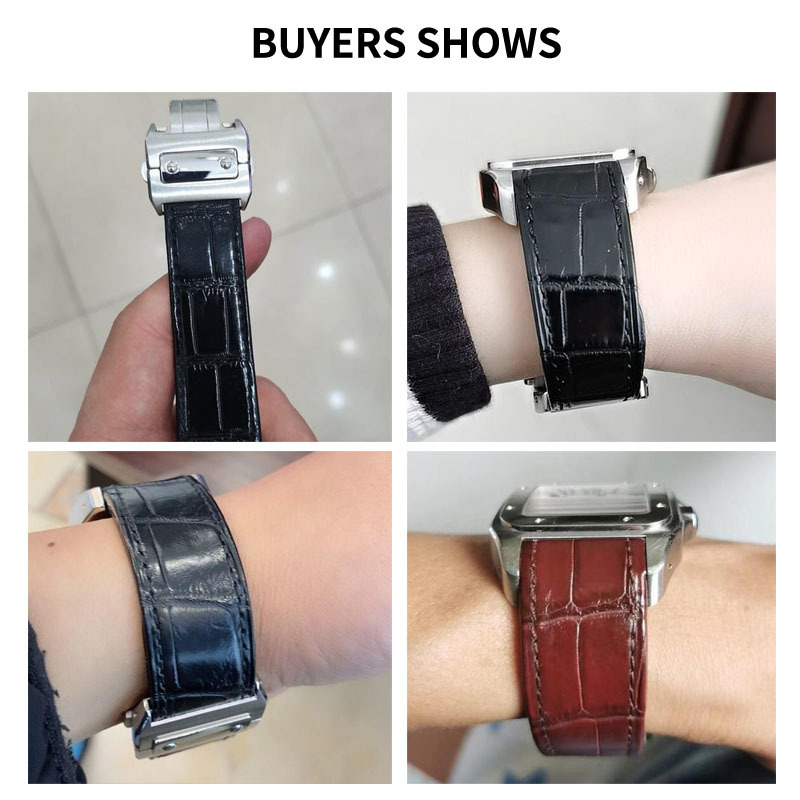 Pulseira de relógio de couro p - Cartier Watch Santos avaliação e preço
