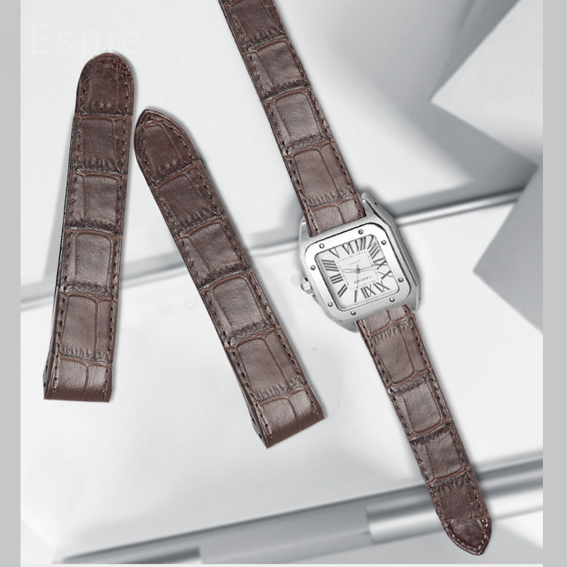 Pulseira de relógio de couro p - Cartier Watch Santos avaliação e preço