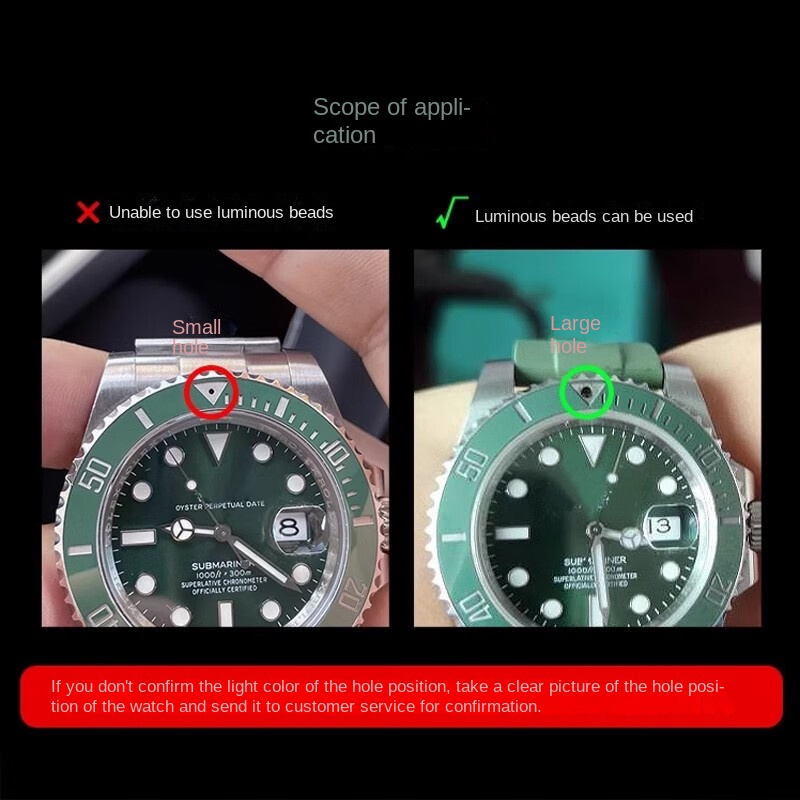 Conta luminosa verde/azul para - Rolex Watch Submariner avaliação e preço