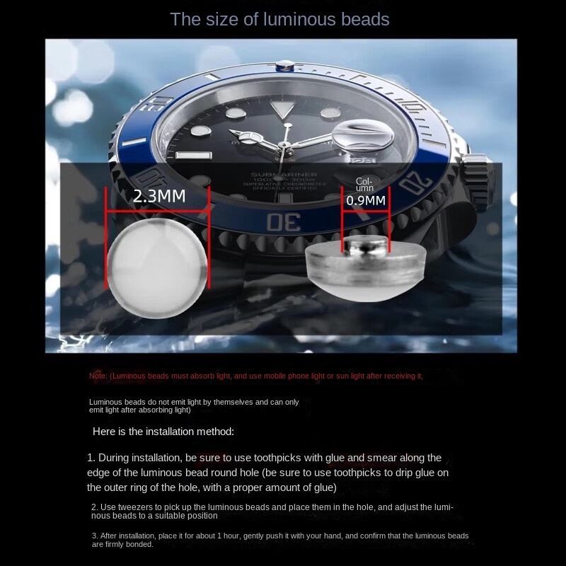 Conta luminosa verde/azul para - Rolex Watch Submariner avaliação e preço
